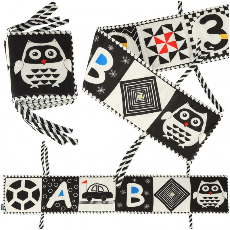 Aga Educational Contrast Sensory Book Owl Black and White