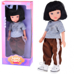 Lovely Girl Doll with Short Black Hair in Sportswear 33cm ZA5849 Universal