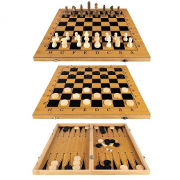 B10A1 3W1 GAME CHESS CHECKERS BACKGAMMON