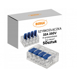 Set of 50x Wired Electrical Quick Connector 32A 4-way 0.2-4mm