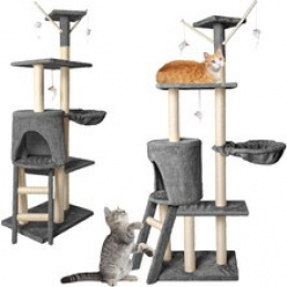 Grey cat tree 138 cm