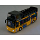 Metal double decker bus ZA2094 - yellow