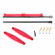 Aga Ladder for Trampoline 305 - 430 cm Black/Red