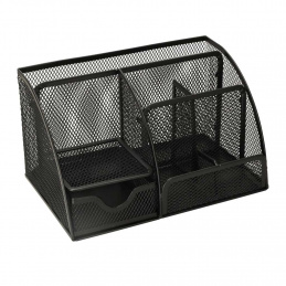 Metal desk organizer with 7 compartments