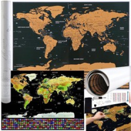Map of the World - Scratch-off Ticket with Flags + Accessories 23442 Universal