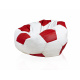 Aga Sofa bag BALL XXXL Red - White + footrest