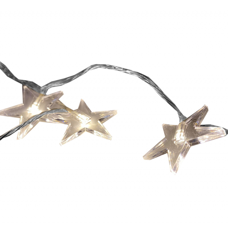 Linder Exclusiv Christmas Light Chain 48 LED Stars Warm White