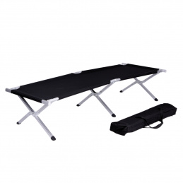 Linder Exclusiv Camping Folding Bed Black