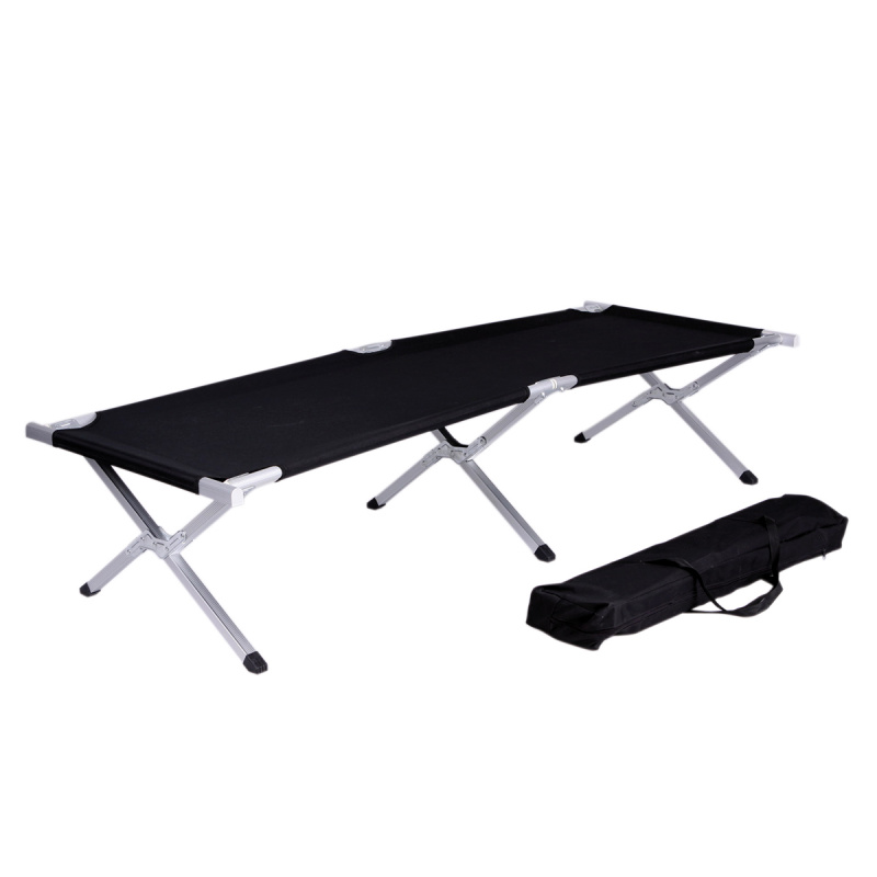 Linder Exclusiv Camping Folding Bed Black
