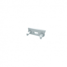 End cap for profile - D - white - with hole