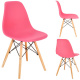 Scandinavian plastic chair EVA pink