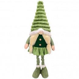 Christmas elf with telescopic legs decoration - 49-75 cm
