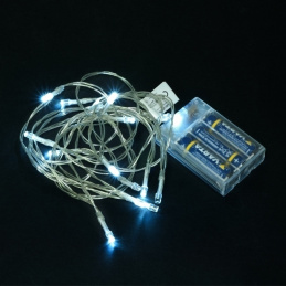 E22 CHRISTMAS LIGHTS 16LED 3M WHITE 3XAA