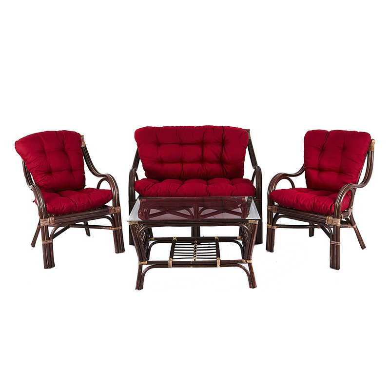 Aga Rattan set BUTEO Choco Maroon
