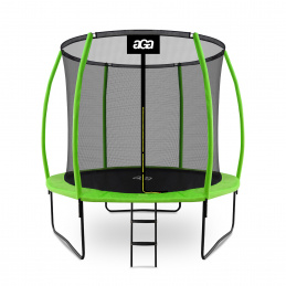 Aga SPORT EXCLUSIVE Trampoline 250 cm Light green + protective net + ladder