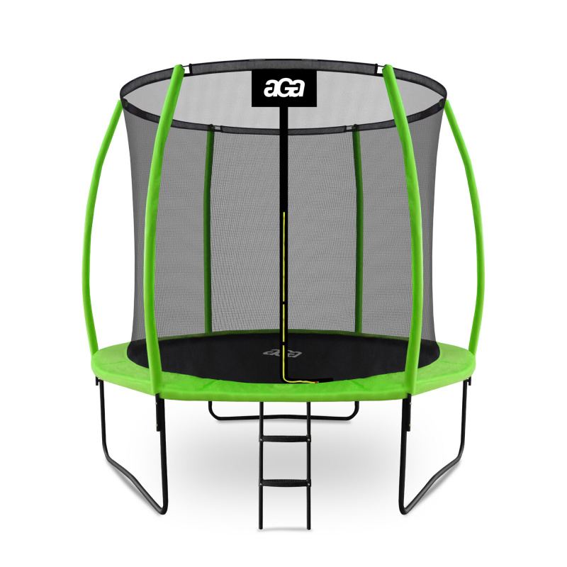 Aga SPORT EXCLUSIVE Trampoline 250 cm Light green + protective net + ladder