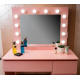 Aga Dressing table with mirror, lighting and el.drawer Pink