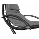 Aga Garden Hanging Lounger with Canopy Dark Grey