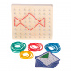Aga Wooden jigsaw to create shapes with rubber bands