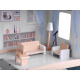Boho style wooden doll villa with LED lights ZA4131