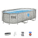 Power Steel Swim Vista Pool with Window 427x250x100 14x8FT BESTWAY 7in1