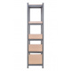 Kynast Metal shelf 172x75x30 cm 5 shelves Silver