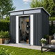 Aga Garden Shed 238x132x180 cm Dark Gray