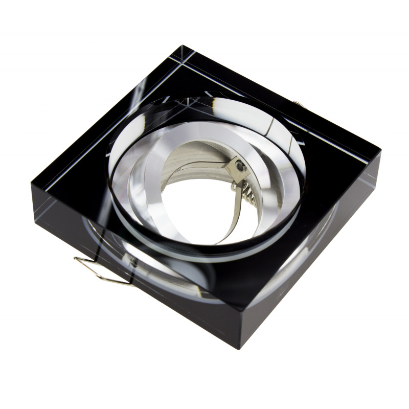 BERGE ceiling spot light BRG71002 tiltable - thick glass 2cm - square - black