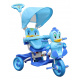 3-Wheel Balance Bike for Kids Kačenka Blue + Sounds + Canopy + Barrier + Footrest + Handle + Storage Space