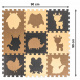 Aga Contrast Foam Puzzle 85 cm x 85 cm 9 pieces Brown