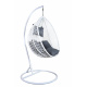 Aga Hanging armchair ORTA White - Dark Grey