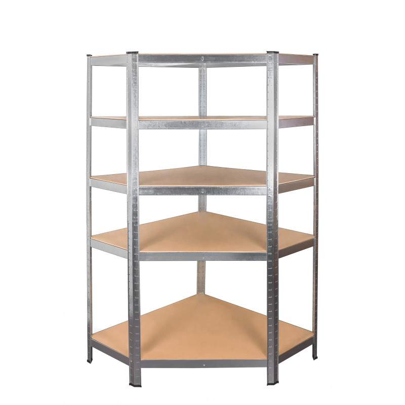 Aga Corner Metal Shelf 180x90x40 cm 5 Shelves