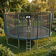 Aga SPORT PRO Trampoline 500 cm Dark Green + Safety Net + Ladder + Shoe Pocket