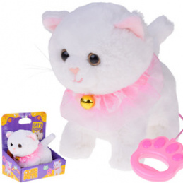 Interactive kitten walks on a leash, meows, wags its tail ZA5592 universal