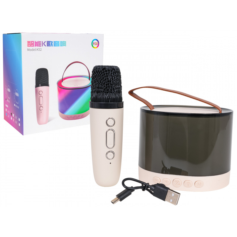 Karaoke Microphone Set + Backlit Speaker