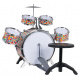 Colorful Drum Set + Stool
