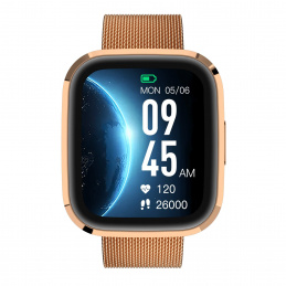 Garett GRC STYLE Smartwatch Gold with a Gold Steel Strap