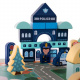 Wooden blocks with mat city 100 pcs Kruzzel 19159