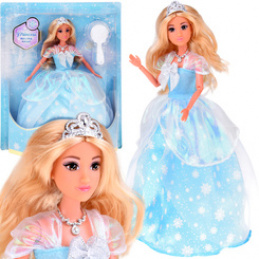 Anlily Snow Queen Doll in a blue snowflake dress ZA5702 universal