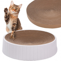 Eco-friendly cardboard scratcher with an additional replaceable insert