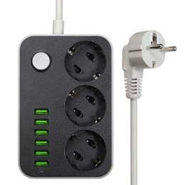 K907D NETWORK EXTENSION STRIP 6xUSB