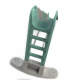 Doloni Slide with handle + water connection 400 cm Grey-green