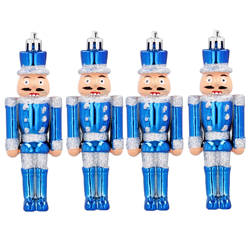 Aga Set of 4 Christmas Ornaments Nutcracker Blue