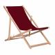 Aga 2x Wooden Folding Deck Chair Dark Red