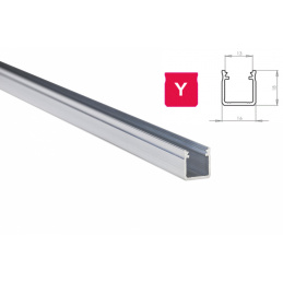 Aluminium profile for LED strips Y surface 1m