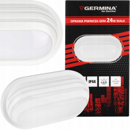 Surface-mounted ceiling LED light white 24W - IP44 - neutral color
