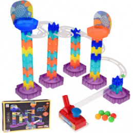 Colorful Marble Run DIY Track with Launcher 58-pieces ZA5979 universal