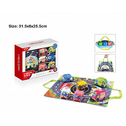 Set of Soft Cars for Toddlers + Bag