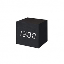 L45C CLOCK LED ALARM WOODEN CUBE