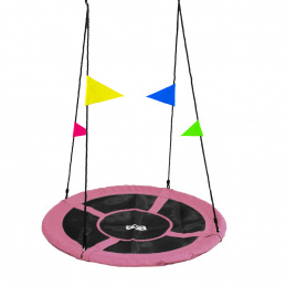 Aga Hanging swinging  circle 120 cm Pink with flags